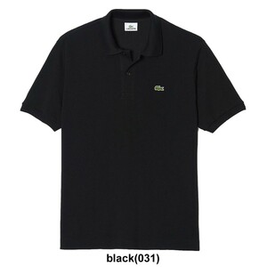 (SALE)LACOSTE(ラコステ)ポロシャツ 半袖 鹿の子 メンズ 男性用 L1212 black(031) XS(日本Sサイズ相当) la93-l1212-31-xs★1