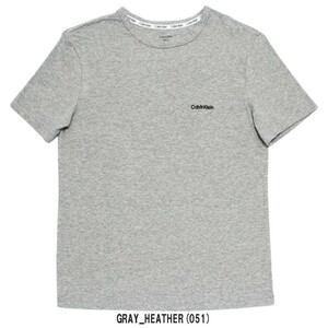 (SALE)Calvin Klein(カルバンクライン)Tシャツ クルーネック 半袖 コットン レディース QS6890 GRAY_HEATHER(051) S ck32-qs6890-51-s★2