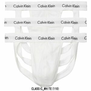 ※訳あり アウトレット Calvin Klein(カルバンクライン)ジョックストラップ 3枚セット JOCK STRAP NB2623 CLASSIC_WHITE(110) XLサイズ