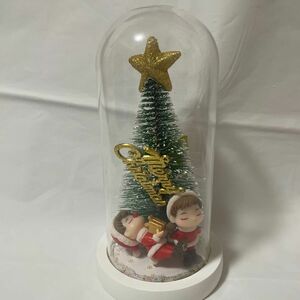 【訳あり品】クリスマスツリー　クリスマス　置物　ガラスドーム　