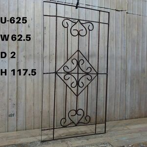 U625!W62.5×H117.5! large antique iron fence gardening car Be old iron . lattice bro can to Vintage gate garden ftg