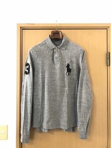 ☆POLO by RALPH LAUREN☆ラルフローレン長袖ポロシャツグレーS