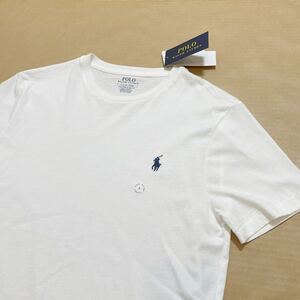 正規 新品 定価8800円 【メンズUS:S 日本S～M 白】POLO ポロ ラルフローレン 半袖シャツ Tシャツ 丸首 ゴルフ ウェア シャツ