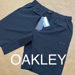 正規 新品未使用 【メンズXXL、3L、XO、2XL ブラック】OAKLEY オークリー 吸汗速乾 ショートパンツ ハーフパンツ スポーツ ウェア シャツ 2