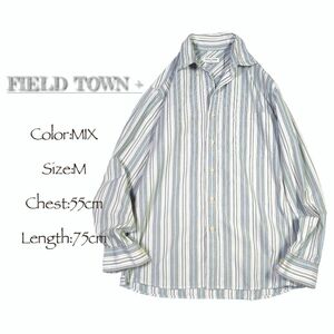 ◎FIELD TOWN+◎ストライプ柄*ダボッと彼シャツ風*Yシャツ*羽織