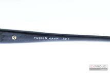 良品★R42 YUKIKO HANAI ユキコハナイ メガネ 度なし 色付きレンズ 7611 56□16-135 ブラック メガネフレーム ハーフリム 金属フレーム_画像4