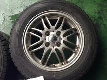 AA0525　ホイール4本　BRANDLE-LINE　4H/PCD100　175/65R14　5.5J　Offset +50　スタッドレスタイヤ　DUNLOP　DSX-2_画像5