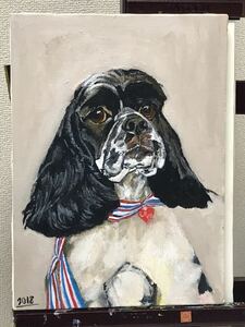 Art hand Auction Amerikanischer Cocker Spaniel Hund Tier Acrylgemälde Gemälde, Malerei, Ölgemälde, Tierzeichnung