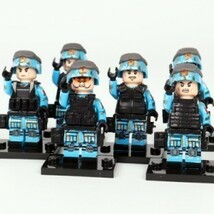 【新品】MOC LEGO レゴ ブロック 互換 ARMY ロシア軍特殊部隊 アンチテロ部隊 カスタム ミニフィグ 6体セット 大量武器・兵器付き D220_画像5