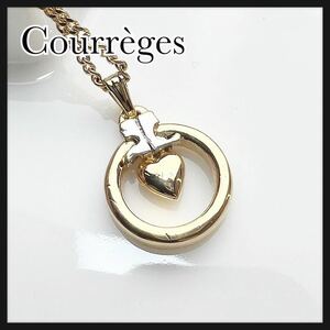 【Популярность】 Ожерелье Courrges Heart Circle Золото