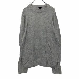 中古 古着 H&M コットン セーター L ライトグレー エイチアンドエム シンプル 古着卸 アメリカ仕入 a509-5734