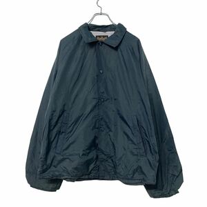 AUBURN SPORTSWEAR ナイロン コーチ ジャケット M～ グレー ホワイト 裏地あり シンプル 古着卸 アメリカ仕入 a509-5069