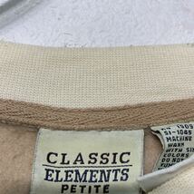 中古 古着 CLASSIC ELEMENTS 無地 スウェット トレーナー M～ ベージュ ホワイト 裏起毛 古着卸 アメリカ仕入 a509-5340_画像7