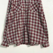 中古 古着 Wrangler 長袖 チェック シャツ XL レッド ホワイト ブラック ラングラー 2ポケット 古着卸 アメリカ仕入 a509-6054_画像3