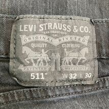 中古 古着 Levi's 511 デニムパンツ W32 リーバイス スリムフィット ブラック メキシコ製 古着卸 アメリカ仕入 2309-1205_画像8
