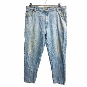 中古 古着 Carhartt デニムパンツ W42 カーハート ビッグサイズ ライトブルー コットン メキシコ製 古着卸 アメリカ仕入 2309-1301