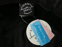 graceグレース★シンプルサイド刺繍ハンチング【黒】新品 サイズ調節可能 男女兼用 手洗いOK! センスオブグレース_画像5