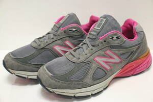 ニューバランス 990 V4◆26cm相当◆USA製◆スニーカー◆レディース◆New Balance◆グレーピンク◆アメリカ製◆USA購入