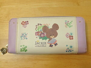 n106u 中古 くまのがっこう ジャッキー 長財布 JACKIE パープル レディース 女性用 Y-13032C アイプランニング バンダイ 21-0603-6