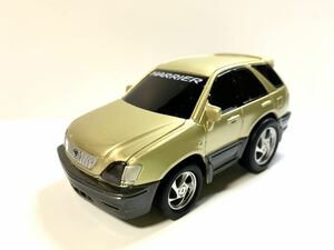 トヨタ　ハリアー　プルバックミニカー USED ドライブタウン　ゴールド　ツートンカラー