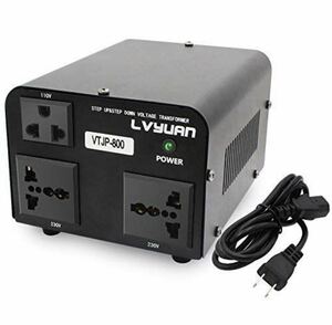 《訳あり 送料無料 》LVYUAN（リョクエン）アップトランス ダウントランス 800W 海外国内両用型変圧器 降圧・昇圧兼用型 変圧器 《A10》