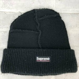 supreme シュプリーム 20AW パネルシーム ビーニー ニット帽 ブラック MU632023091403