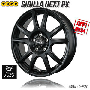 トピー シビラネクスト PX マットブラック 16インチ 5H100 6J+40 4本 67 業販4本購入で送料無料