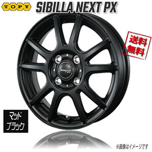 トピー シビラネクスト PX マットブラック 16インチ 4H100 6J+45 4本 67 業販4本購入で送料無料