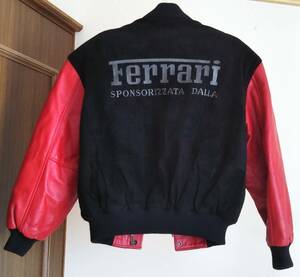 【同梱/服】レザー牛革豚赤黒 ジャケット jacket ブルゾン ジャンパー コート フェラーリ Ferrari マニエッティマレリ Magneti Marelli F1 