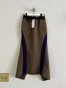 ★美used★2023ss sacai ジャージスカート 解体 ワンピース サカイ Technical Jersey Skirt 