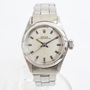 A23-2008【中古品】ROLEX ロレックス 6618 オイスターパーペチュアル レディース 自動巻き シルバー文字盤 1966年製 外装仕上げ済み