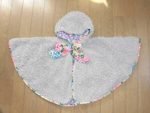  beautiful goods *fafafefe* baby soft poncho mantle, gray *S(70~90)