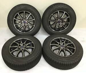 低走行 4本セット キャップ新品 22年 215/70R16 スタッドレスタイヤ iceGUARD G075/16インチ ホイール SMACK 16×6.5J PCD114.3 5穴 デリカ