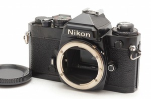 1円スタート！Nikon FE Black 黒 ブラック 一眼レフカメラ ニコン ★＜ボディキャップ付＞9D5DK8980