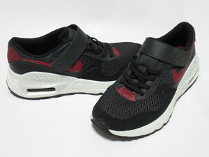 NIKE AIR MAX SYSTM PS グレー 黒 赤 21cm ナイキ エアマックス システム ジュニア ベルクロ DQ0285-003