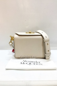 代官山)Alexander McQueen アレキサンダーマックイーン The Box ボックス チェーンショルダーバッグ アイボリー 難あり