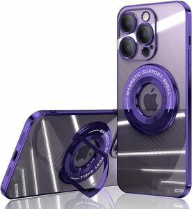 iPhone 13 Pro Max 用 ケース MagSafe対応 クリア リング付き メッキ仕上げ レンズカバー付き ソフトTPU アイホン13プロマック 磁気 カバー