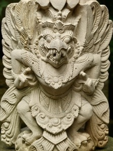 神鳥ガルーダの石像h32cm ヒンドゥー仏像　garuda バリガーデン　ガーデンオブジェ　0910