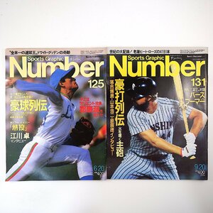 【2冊】Number ピッチャー・バッター特集 1985年6月20日号・9月20日号／豪球列伝 豪打列伝 江川卓 池永正明 バース 落合博満 ナンバー