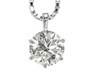  brilliancy! PT900 stamp ... 0.5ct large grain diamond necklace pendant PT850 32412