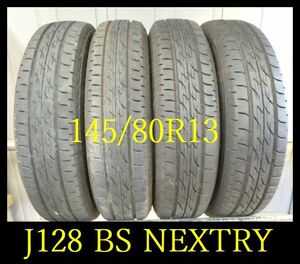 【J128】C7008293 送料無料・代引き可 店頭受取可 2022年製造 約8.5部山◆BS NEXTRY◆145/80R13◆4本