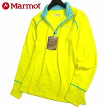 ■Marmot マーモット ネオンカラー 裏微起毛 ハーフジップ スタンドカラー 長袖 プルオーバー Tシャツ ウェア 30412 90 ▲016▼out1664a_画像1