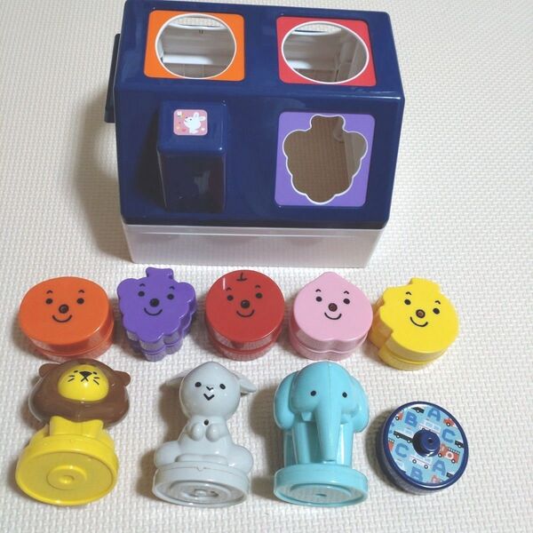 こどもチャレンジぷち 型はめハウス くだもの5種類 おしゃべりシュッポのどうぶつ3種類