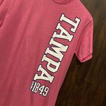 アメリカ古着 スーベニアT 半袖Tシャツ プリントT タンパ ピンク Sサイズ アメカジ_画像3