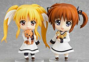 正規品 新品 ワンフェス 限定 ねんどろいど 高町なのは & フェイト・テスタロッサ 小学校 制服Ver. Lyrical Nanoha Fate Figure Nendoroid 