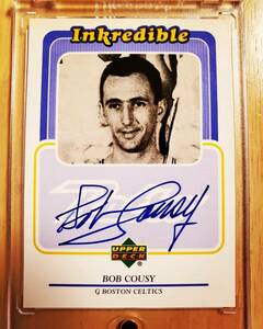 SP autograph 1999 -00 UD Inkredible Retro BOB COUSY Auto / Bob Koo ji-Autograph