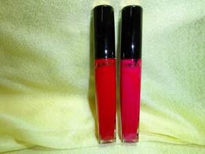  beautiful present condition goods Lancome absorber ryu2 piece set 132 GLOSS CREAM/378 VELVET MATTE lip gloss 