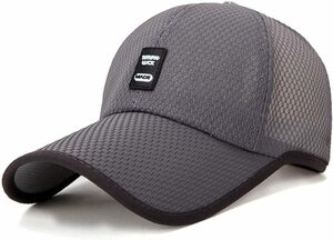 キャップ メンズ メッシュ通気構造 軽量 性熱中症対策 速乾性 帽子 通気性抜群 UVカット 日よけメッシュキャップ -042ダックグレー