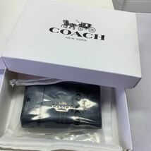 COACH 新品箱付き　コーチシグネチャー 5連 キーケース リング付き ネイビー　PVC F77998 入金確認後の翌日発送します。_画像8
