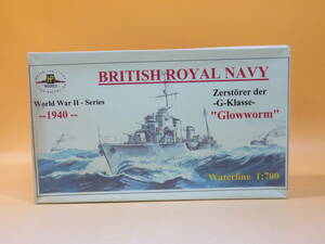 【中古】HP MODELS　1/700　World WarⅡシリーズ　BRITISH ROYAL NAVY　Glowworm 1940　未組立　難あり【レジンキット】 J5 A3546